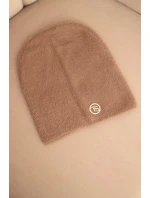 Dámská klasická čepice z alpaky s dekorativní destičkou fango Dámská klasická čepice z alpaky s dekorativní destičkou fango