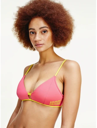 Vrchní díl dámských plavek UW0UW02107-TJN růžovožlutá - Tommy Hilfiger Vrchní díl dámských plavek UW0UW02107-TJN růžovožlutá - Tommy Hilfiger