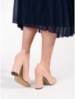 Praktické lodičky dámské hnědé na širokém podpatku Praktické lodičky dámské hnědé na širokém podpatku
