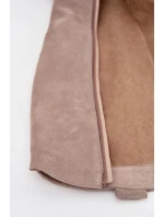 Kožené Semišové Kozačky Kovářky Vyhřívané Zazoo 4224 Cappuccino