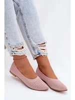 Síťované Textilní Baleríny Dámské Růžové Sarina