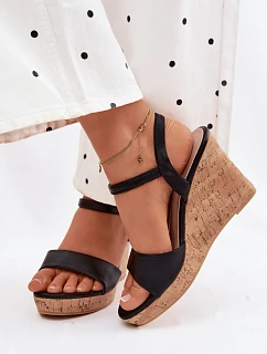 Dámské sandály na platformě Černé Clarabella