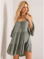 Dámské šaty-TW-SK-BI-80840.20 khaki Dámské šaty-TW-SK-BI-80840.20 khaki