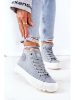 Dámské zateplené tenisky Big Star – světle modré