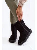 Dámské vysoké boty do sněhu Big Star KK274618 Černe Dámské vysoké boty do sněhu Big Star KK274618 Černe