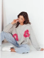 Dámská oversize mikina RAWEL šedá FashionStreet RY2388 Dámská oversize mikina RAWEL šedá FashionStreet RY2388