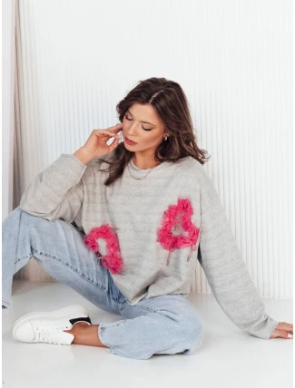 Dámská oversize mikina RAWEL šedá FashionStreet RY2388