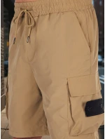 Pánské látkové bojové šortky khaki FashionStreet SX2505