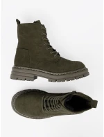 Luxusní Ciemnozielony  kotníčkové boty dámské