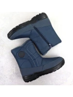 Dámské ploché zateplené sněhule tmavě modré Potocki SU33310