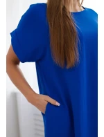 Šaty s kapsami chrpově modrá