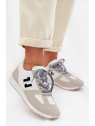Dámské Tenisky S Dekorativním Šněrováním Šedé Henira