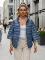 Dámská prošívaná oboustranná bunda FLORIS modrá FashionStreet TY5527