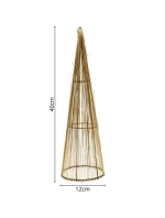 VÁNOČNÍ STROMEK DEKORATIVNÍ ZLATÝ VEDL TEPLÁ BÍLÁ 40CM