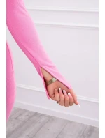 Šaty se zlatým řetízkem světle růžové