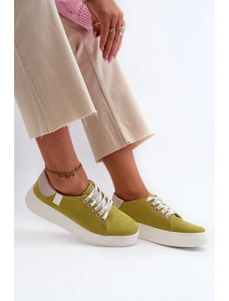 Dámské tenisky MEMORY FOAM SYSTEM BIG STAR NN276003 Limetkové