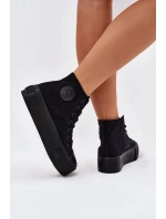 Dámské Tenisky Na Platformě Big Star RR274742 Černé