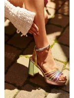 Dámské sandály na vysokém podpatku D&A Multicolor