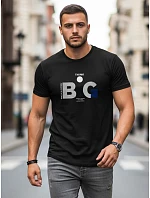 Pánské bavlněné tričko s potiskem černé FashionStreet NX0155R