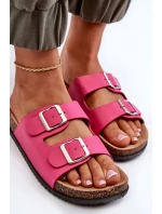 Dámské sandály s přezkami Fuksie Oliena Dámské sandály s přezkami Fuksie Oliena