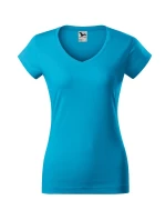 Fit V-neck tričko dámské tyrkysová Fit V-neck tričko dámské tyrkysová