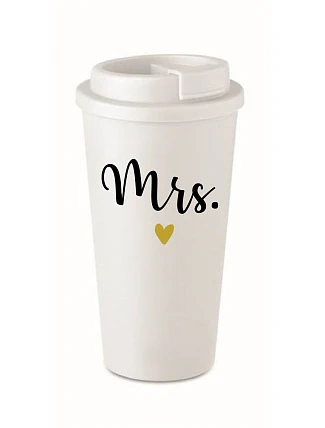 MRS. - bílý termohrnek 475 ml