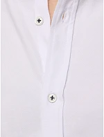 Pánská košile s krátkým rukávem, střih regular, bílá, FashionStreet KX1089