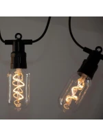 PARTY LIGHT VENKOVNÍ GIRLANDA 12LED SPIRÁLOVÉ ŽÁROVKY 6,3M 230V