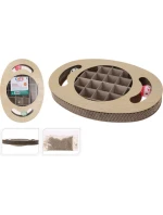 INTERAKTIVNÍ HRAČKA PRO KOČKY KARTONOVÉ DŘEVĚNÉ KULIČKY 2 KS 36X25X5CM