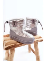 Dětské sněhule Big Star KK374218 Šedo-stříbrná