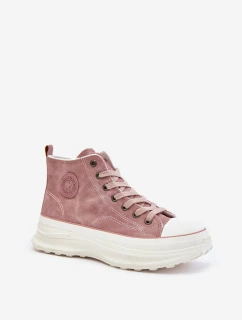 Zateplené Dámské Tenisky Na Platformě Big Star OO274071 Růžové