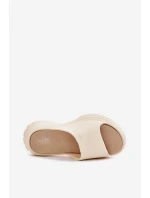 Dámské Pěnové Sandály Big Star RR274A579 Béžové