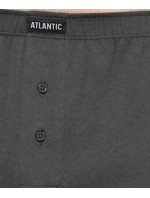 Pánské klasické boxerky ATLANTIC s knoflíčky 2PACK - graphite