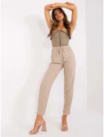 Dámské kalhoty D73760M61869O 001 Béžová - Sublevel Dámské kalhoty D73760M61869O 001 Béžová - Sublevel