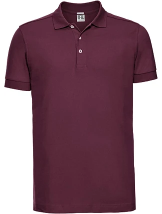Russell Athletic 566M Pánské elastické piqué polo 10.566M burgundy Russell Athletic 566M Pánské elastické piqué polo 10.566M burgundy
