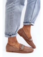 Dámské Mokasíny S Cyrkoniemi Světle Hnědé Ralrika Dámské Mokasíny S Cyrkoniemi Světle Hnědé Ralrika