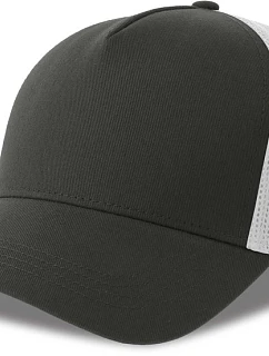 Atlantis Headwear Rapper Cotton-S 5 panelová Trucker kšiltovka 33.0260 dark grey/white