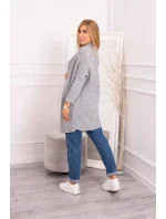 Svetr s netopýřími rukávy světle šedý