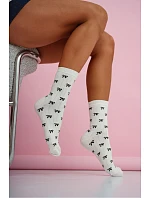 Dámské Ponožky Malé Mašle Ecru