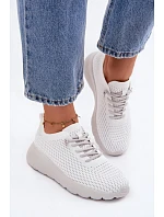Materiálová Dámská Sportovní Obuv Bílá Helinae