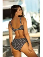 Dámské dvoudílné plavky Barbados 12 S933BA12-3 černé s geometr. vzorem - Self