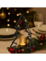 KOVOVÝ SVÍCEN 31,5 CM VÁNOČNÍ STROMEK SLÍDA