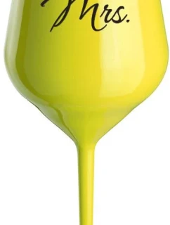 MRS. - žlutá nerozbitná sklenice na víno 470 ml
