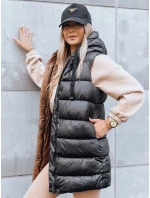 Dámská dlouhá prošívaná zimní vesta NOMADNECTAR černá FashionStreet TY3843 Dámská dlouhá prošívaná zimní vesta NOMADNECTAR černá FashionStreet TY3843
