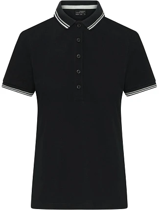Daiber JN 1305 Dámské těžké piqué polo s proužky 02.1305 black/white/grey Daiber JN 1305 Dámské těžké piqué polo s proužky 02.1305 black/white/grey