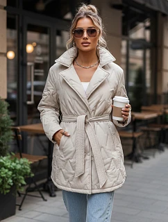 Dámská přechodná bunda TY5587 krémová - FashionStreet