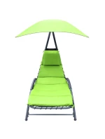 Lehátko se slunečníkem BERGAMO 200x125x180CM limetkově zelené