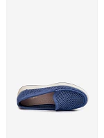 Dámské perforované mokasiny Sergio Leone MK097H modré