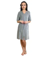 Dámský župan se zipem De Lafense 431 Velur M-4XL Dámský župan se zipem De Lafense 431 Velur M-4XL