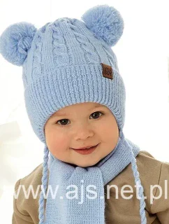 AJS 48-313 Chlapecká sada čepice+šátek